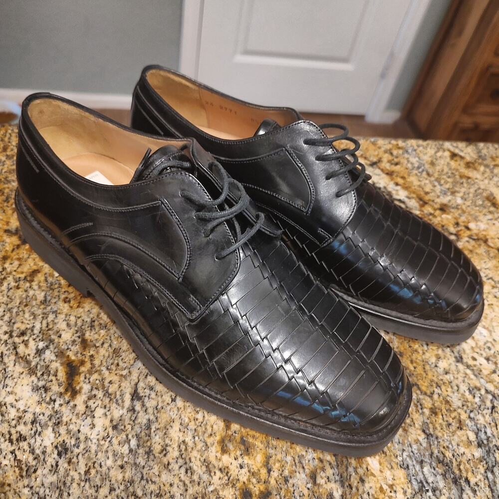 Johnston & Murphy Black Leather Dress Shoes Size 8.5M ID 24 2771